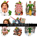 Omg Santa I Know him Torn Pages UV DTF Decal sheets 7 Designs available