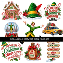 Omg Santa I Know him Torn Pages UV DTF Decal sheets 7 Designs available