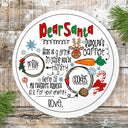 Cookies for Santa Round Plate Decals