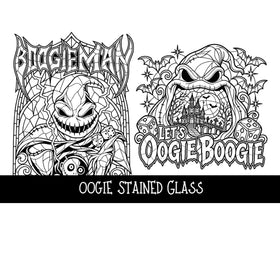 Oogie Stained Glass UV DTF Decal sheets