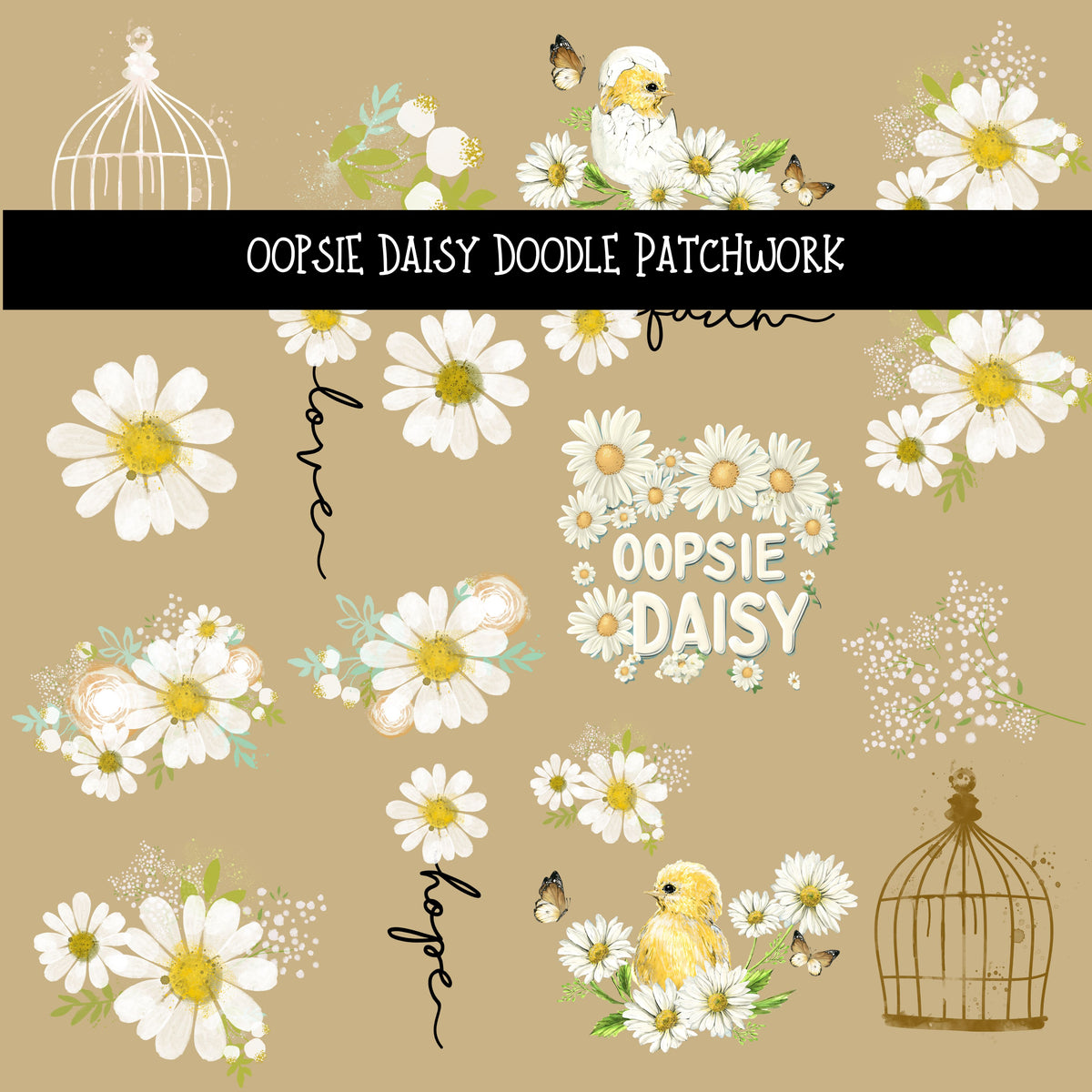 Oopsie Daisy Doodle Patchwork Set