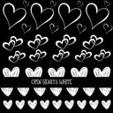 Open Hearts UV DTF Decal sheets 4 Color sheets available
