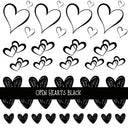 Open Hearts UV DTF Decal sheets 4 Color sheets available