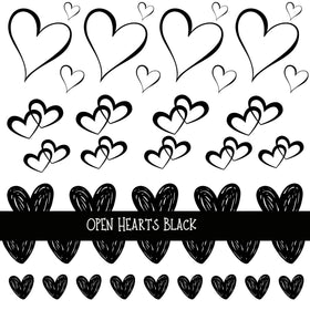 Open Hearts UV DTF Decal sheets 4 Color sheets available