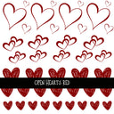 Open Hearts UV DTF Decal sheets 4 Color sheets available