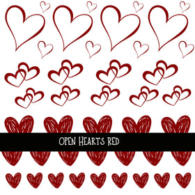 Open Hearts UV DTF Decal sheets 4 Color sheets available
