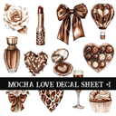 Mocha Love- UV DTF Decal sheet (2 variants)