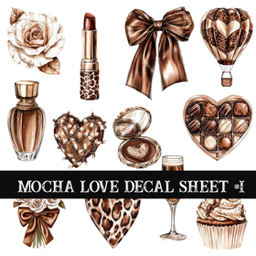 Mocha Love- UV DTF Decal sheet (2 variants)