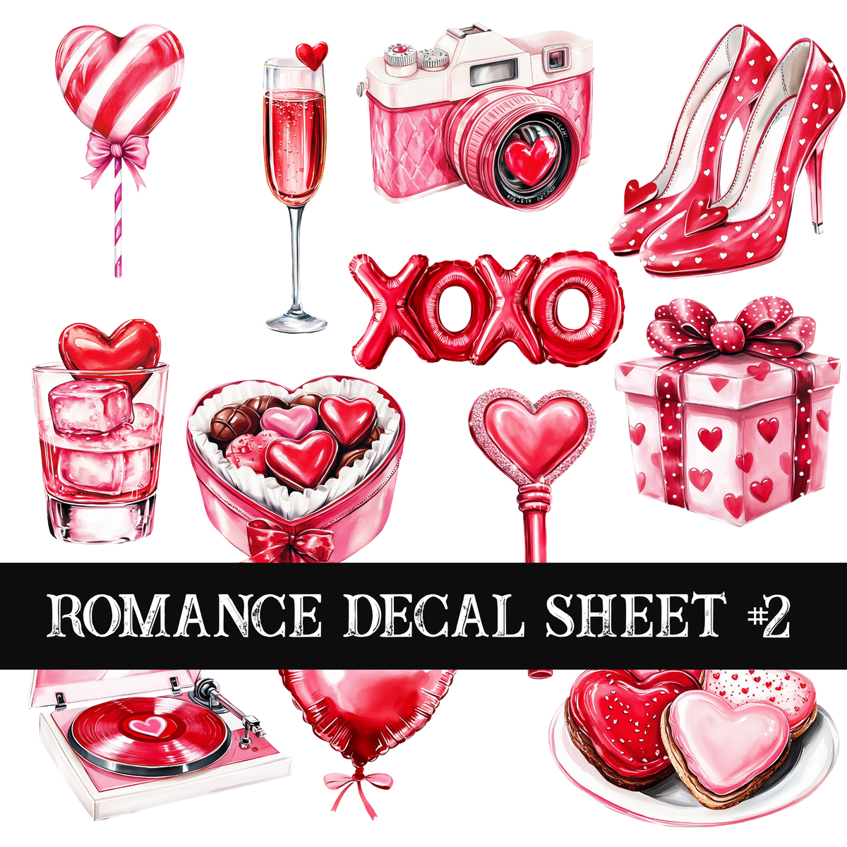 Romance - UV DTF Decal sheet (2 variants)