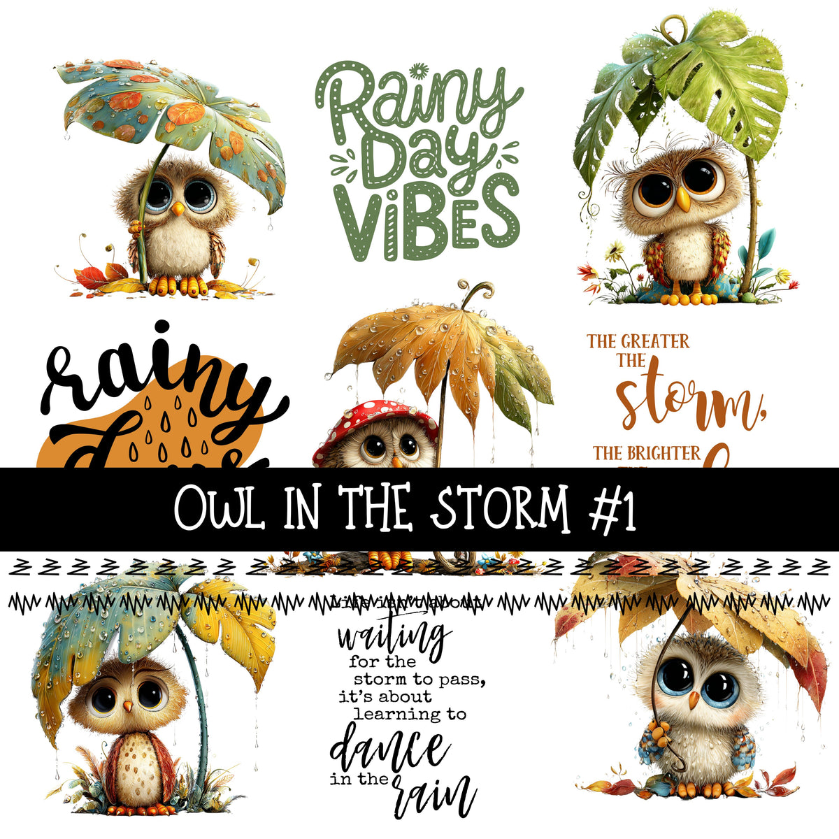 Owl in the storm UV Decal sheets 2 to choose from