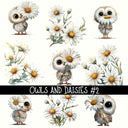 Owl and daisies UV Decal sheets 2 to choose from