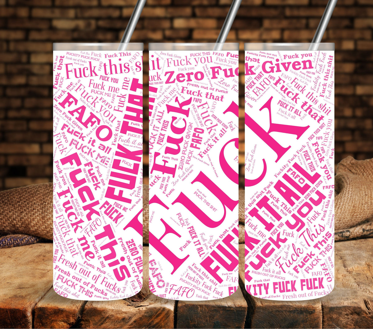 Had a bad day Hot Pink UV DTF tumbler wraps