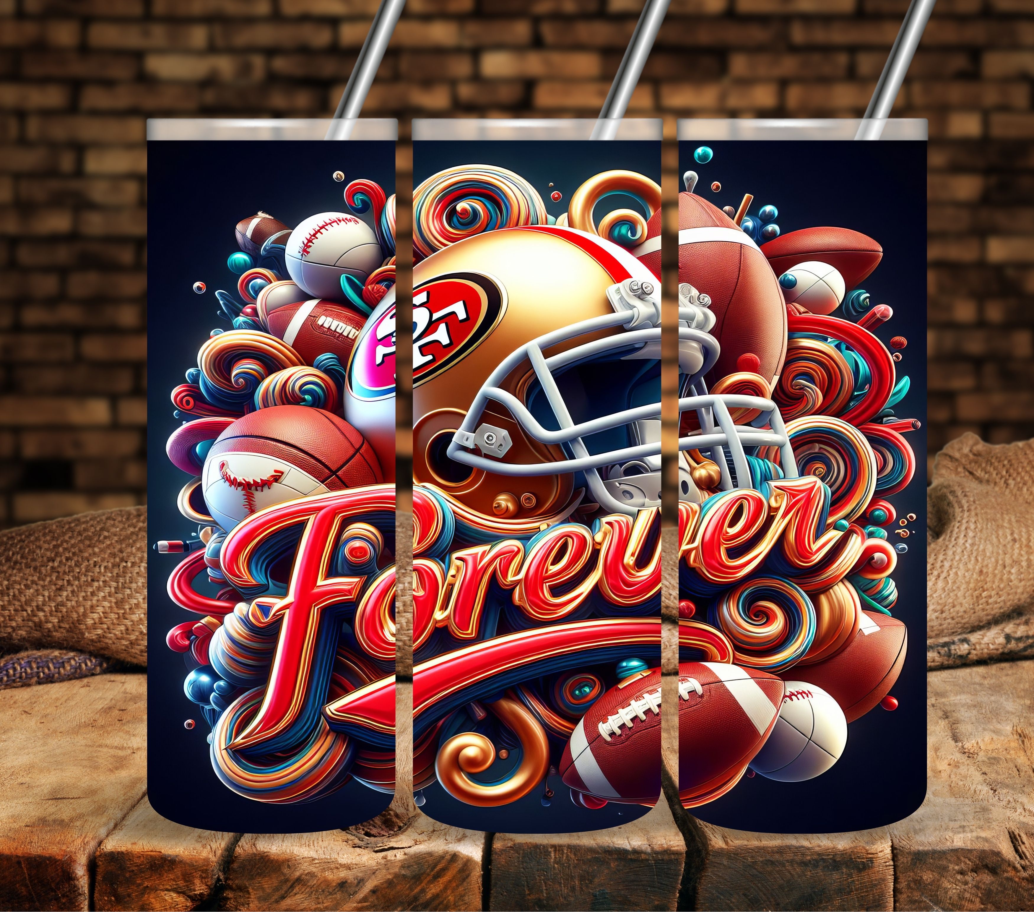 Niners Vinyl 49ers Forever wrap Vinyl tumbler wraps – Kraft Craze