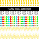 Pacman UV DTF Doodle Patchwork Set