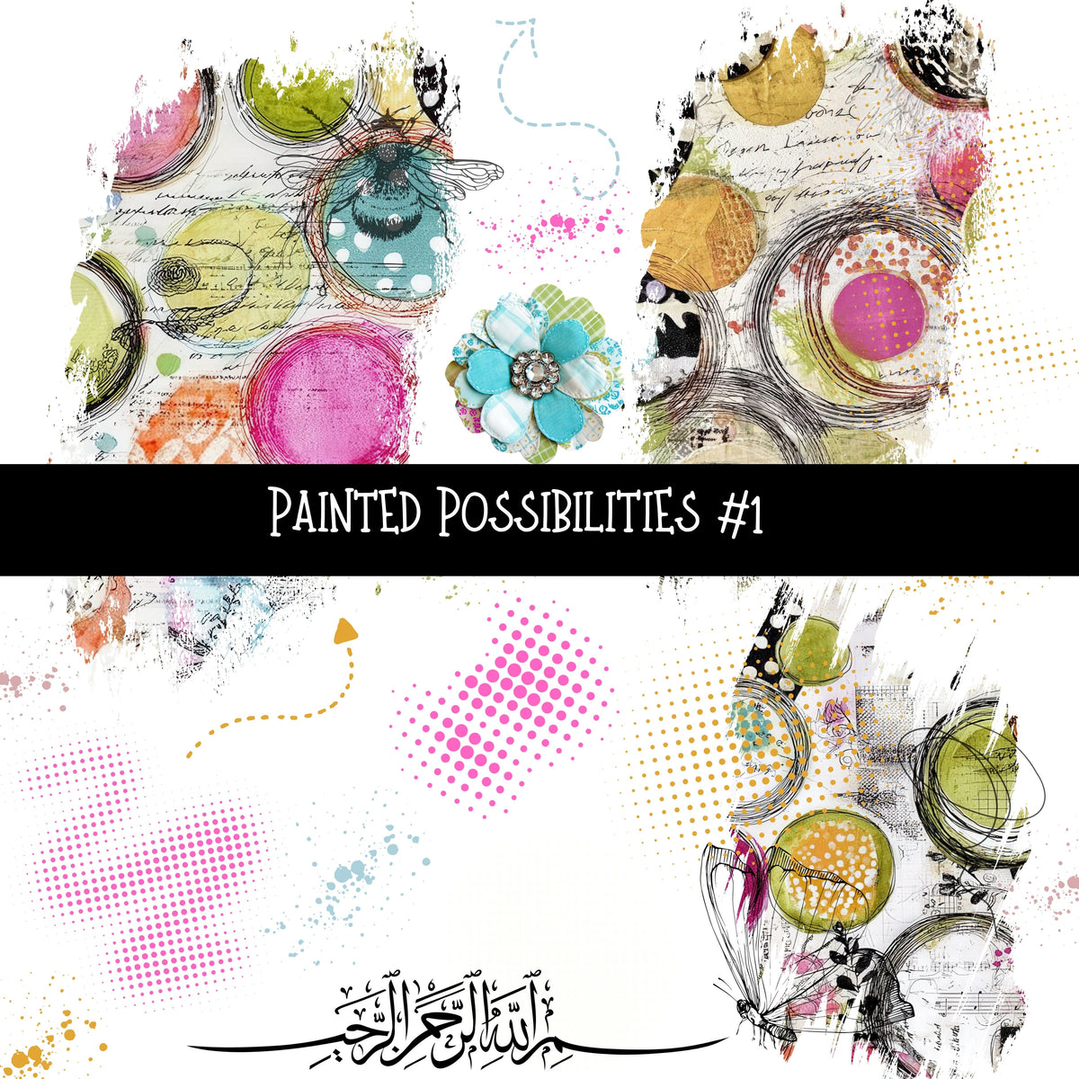 Painted Possibilities Torn Pages UV DTF Decal sheets 5 designs available