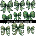Paisley Bows - UV DTF Decal sheets