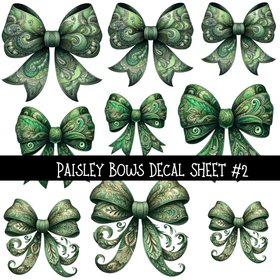 Paisley Bows - UV DTF Decal sheets