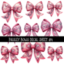 Paisley Bows - UV DTF Decal sheets