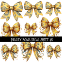 Paisley Bows - UV DTF Decal sheets