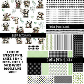 Panda Doodle Patchwork Set