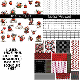Ladybug Doodle Patchwork Set