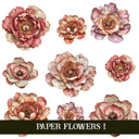 Paper Flowers UV DTF Decal Sheets 4 sheet design options