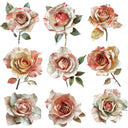 Paper Roses UV DTF Decal sheet