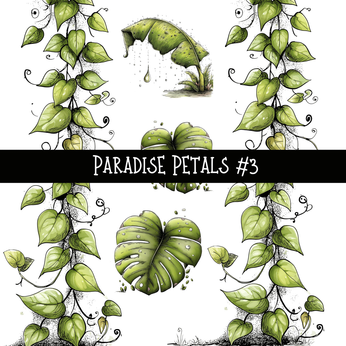 Paradise Petals UV DTF Decal sheets 7 Design Options