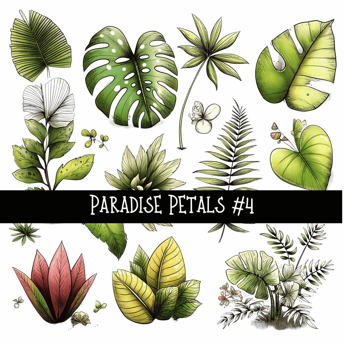 Paradise Petals UV DTF Decal sheets 7 Design Options