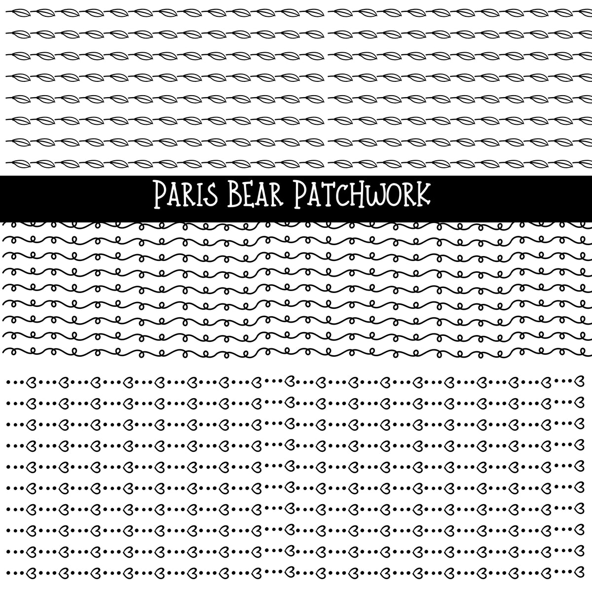 Paris Bear Patchwork Set