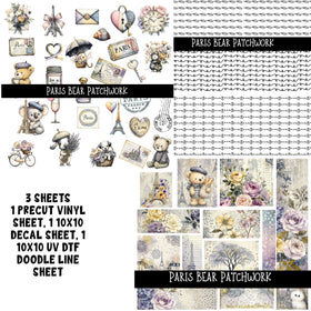 Paris Bear Patchwork Set