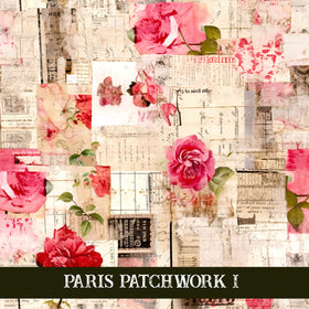 Paris Patchwork collection- 12x12 vinyl sheets 14 designs available