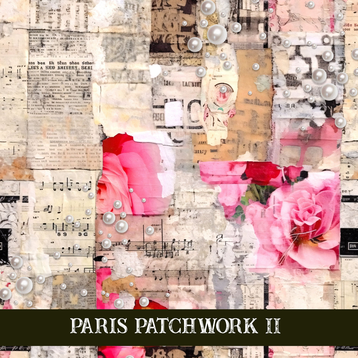 Paris Patchwork collection- 12x12 vinyl sheets 14 designs available