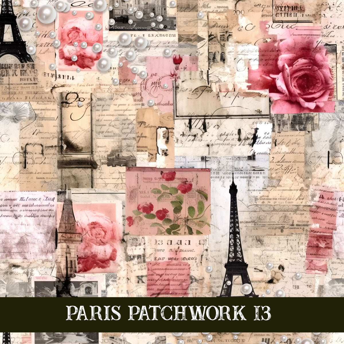Paris Patchwork collection- 12x12 vinyl sheets 14 designs available