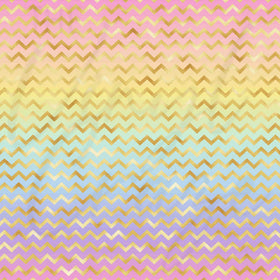 Pastel Rainbow and Gold Chevron Adhesive Vinyl