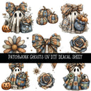 Patchwork Ghost UV DTF Decal sheets