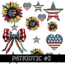 Patriotic UV DTF Decal Sheets 5 sheet designs