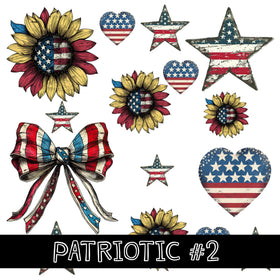 Patriotic UV DTF Decal Sheets 5 sheet designs