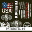Patriotic UV DTF Decal Sheets 5 sheet designs