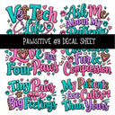 Pawsitive UV DTF Decal sheets 11 Designs available
