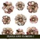 Pearls and Flowers UV DTF Decal Sheets 4 sheet design options