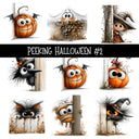 Peeking Halloween Torn Pages UV DTF Decal sheets 5 Designs available