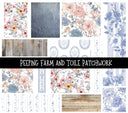 Peeping Farm and Toile Doodle Patchwork Set