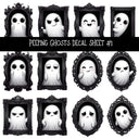Peeping Ghosts UV DTF Decal sheets 2 Designs available