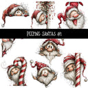 Peeping Santas UV DTF Decal sheets 2 designs available