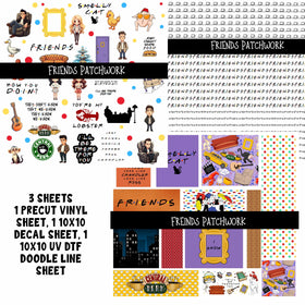 Friends Doodle Patchwork Set