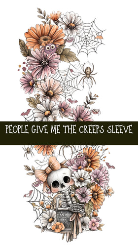 People Give me the Creeps Floral DTF Transfers 2 pc. set