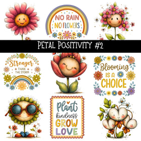 Petal Positivity UV DTF Decal sheets 2 to choose from