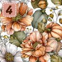 Petals and Pumpkins collection- 2 sizes vinyl sheets-10 designs available