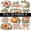 Petals and Pumpkins UV DTF Decal sheet 2 Designs